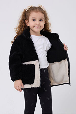 Spor Kız Çocuk PeluşFermuarlı Welsoft Mont