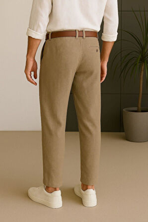 Erkek Keten Pantolon – Nefes Alabilir, Rahat Kesim Günlük Giyim -Geniş Beden Aralığı-