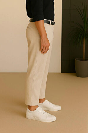 Erkek Keten Pantolon – Nefes Alabilir, Rahat Kesim Günlük Giyim -Geniş Beden Aralığı-