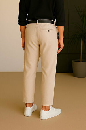 Erkek Keten Pantolon – Nefes Alabilir, Rahat Kesim Günlük Giyim -Geniş Beden Aralığı-