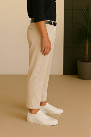 Erkek Keten Pantolon – Nefes Alabilir, Rahat Kesim Günlük Giyim -Geniş Beden Aralığı-