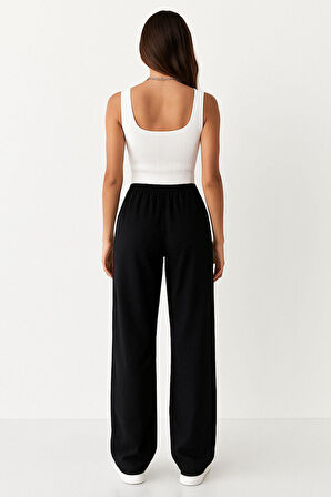 Kadın Pantolon – Yüksek Bel, Bağcıklı, Salaş Rahat Kalıp, Günlük Ve Şık Kullanım