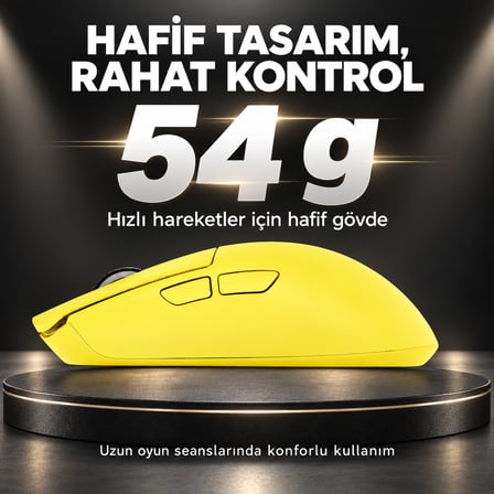 GameRaider GR3S Sunshine PixArt 3395 Sensör Kablosuz Gaming Mouse