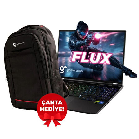 GameRaider FLUX GR16 Intel Core i9-14900HX 32GB DDR5 1TB SSD RTX 5060 8GB 115W 16 inç 2.5K QHD+ 300Hz FreeDos Gaming Laptop