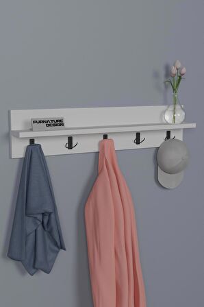 CMK Store Portmanto Duvar Askılığı Antre Hol Askılık Beyaz