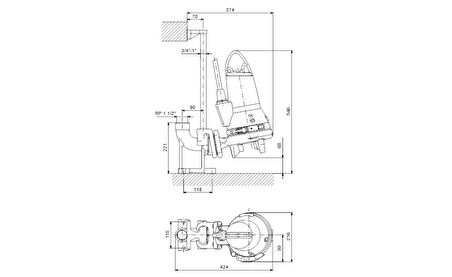 Grundfos SEG.40.15.2.50B Parçalayıcı Bıçaklı Atık Su Pompası