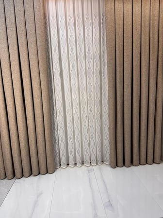 NİVEMESHOME BADE 7150 BAMBU GRİ 1/2,5 PİLELİ TÜL PERDE APM