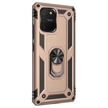 Gpack Samsung Galaxy S10 Lite Kılıf Vega Standlı Yüzüklü MıknatıslıNano Glass