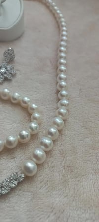 incihanem 925 Ayar Gümüş Lotus Çiçeği İncili Takı Seti - Zirkon Taşlı Kolye Bileklik Küpe Yüzük 4'lü Tam Takım