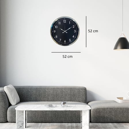 Krom Standart Dekoratif 52 x 52 Cm Duvar Saati iegxx