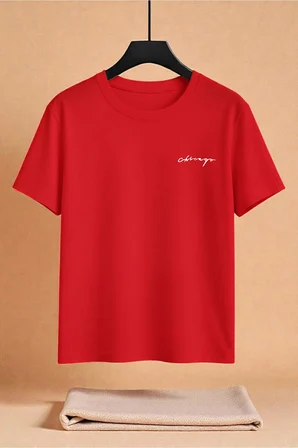 Unisex Chicago Baskılı Tasarım Tshirt