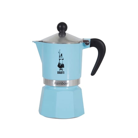 bialetti rainbow moka pot 3 cup açık mavi