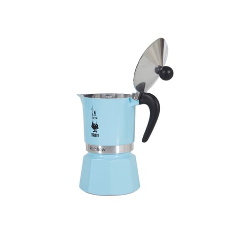 bialetti rainbow moka pot 3 cup açık mavi
