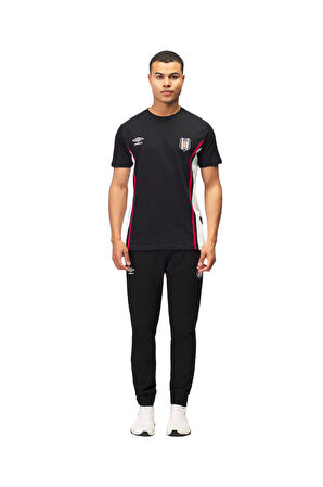 Beşiktaş Orijinal Lisanslı Antrenman Siyah Bisiklet Yaka T-Shirt