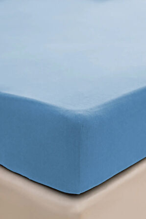 | RANFORCE | PAMUKLU MAVİ TEK / ÇİFT KİŞİLİK EKONOMİK LASTİKLİ ÇARŞAF | 8 RENK | FITTED |
