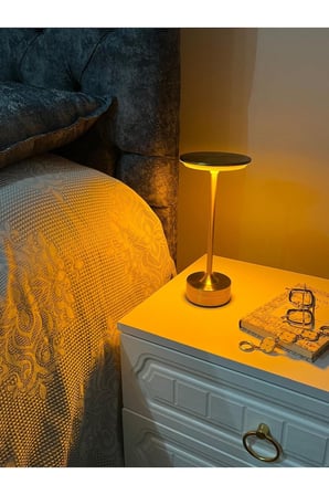 Milano Gold Dokunmatik Şarjlı Dimmerli LED Masa Lambası