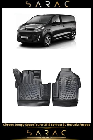 Citroen Jumpy Space/spacetourer 2017 Model Araca Özel 3d Havuzlu Paspas
