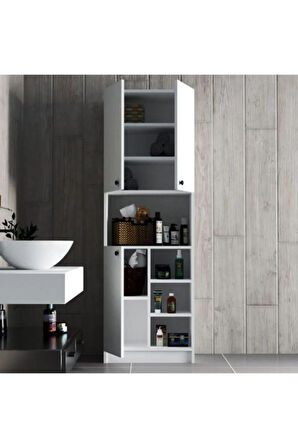 3000 ORDER 60x180 BANYO DOLABI ÇOK AMAÇLI DOLAP BEYAZ