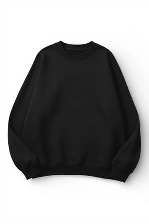Unisex Yumuşak Dokulu Tılsım Baskılı Tasarım Oversize 3 İplik Bisiklet Yaka Sweatshirt