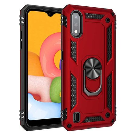 Gpack Samsung Galaxy A01 Kılıf Vega Standlı Yüzüklü MıknatıslıNano Glass
