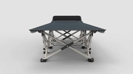 CR-1176 Premium Katlanabilir Şezlong Kamp Yatağı Plaj Yatağı Kampet Siyah