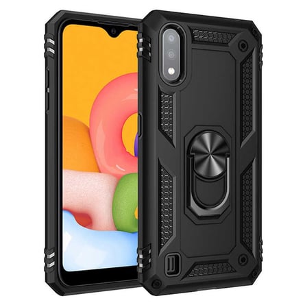 Gpack Samsung Galaxy A01 Kılıf Vega Standlı Yüzüklü MıknatıslıNano Glass