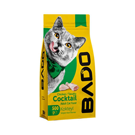 Bado Kedi Maması Kokteyl Yetişkin Kuru 500 gr x 3 Adet
