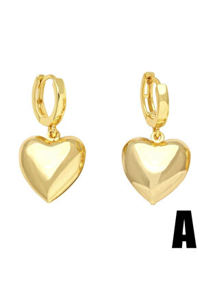 Paslanmaz Çelik Aşk Kalp Kadın Küpe