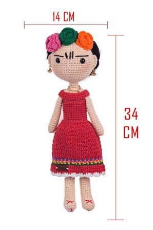 Amigurumi Frida Organik Oyuncak-Uyku Arkadaşı Frida-Örme Bebek