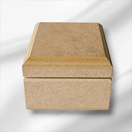 Ahşap Boyanabilir Takı-makyaj-aksesuar Dekoratif Çok Amaçlı Kare Kutu