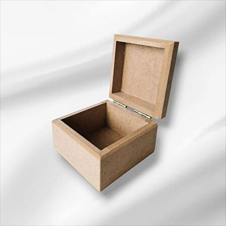 Ahşap Boyanabilir Takı-makyaj-aksesuar Dekoratif Çok Amaçlı Kare Kutu