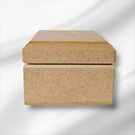 Ahşap Boyanabilir Takı-makyaj-aksesuar Dekoratif Çok Amaçlı Kare Kutu