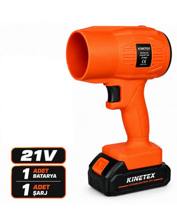 Profesyonel 21v  Hava Üfleme Akülü Yaprak Üfleme 21V Akülü Hava Üfleyici Makinesi KTX-3463 – Şarjlı 