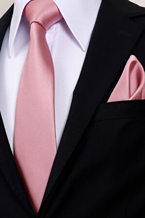 Esgue 8 cm Klasik Saten Mendilli Kravat – Farklı Renk Seçeneği, Özel Hediye Kutusunda Premium Erkek Kravat