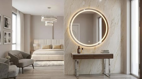 DOKUNMATİK KORİDOR MUTFAK HOLL ANTRE MAKYAJ 60x60 AYNASI LEDLİ YUVARLAK