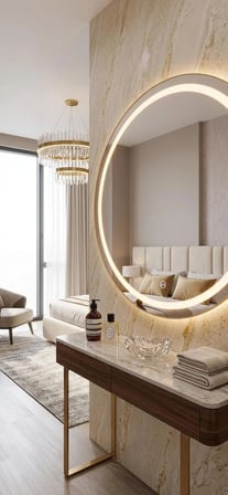 DOKUNMATİK KORİDOR MUTFAK HOLL ANTRE MAKYAJ 60x60 AYNASI LEDLİ YUVARLAK