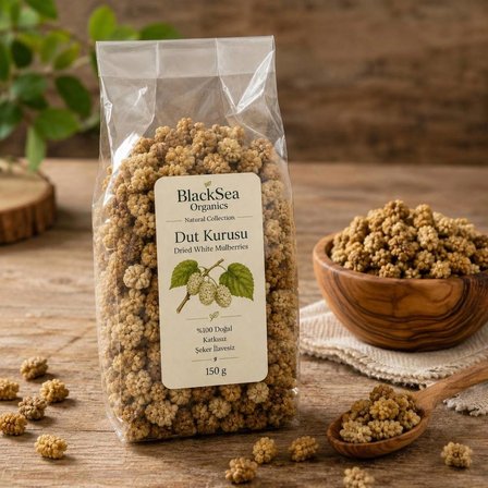 Doğal Katkısız Şeker İlavesiz Dut Kurusu 150g – Yeni Mahsül Kurutulmuş Dut