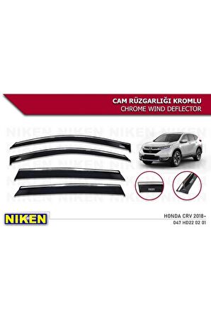 Honda Crv 2018- Kromlu Cam Rüzgarlığı 4lü