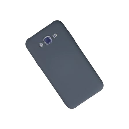 Samsung Galaxy J7 Kılıf Nano içi Kadife Silikon - Gri