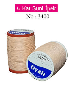 Oyalı 4 Kat Suni İpek İplik İğne Oyası Boncuk İpi Tığ Oyası No:3400