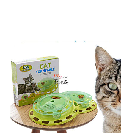 Ödüllü Kedi Mama Kabı - Cat Turntable - Eğlenceli Kedi Oyuncağı