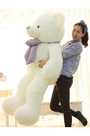 150 cm Papyonlu Peluş Ayı-DEV Boy, % 100 YERLİ - Sevgiliye Özel HEDİYE
