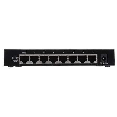 MJ Vision 8-Port 10/100/1000Mbps Qos Destekli Tak ve Kullan % 72 Enerji Tasarruflu Gigabit Switch