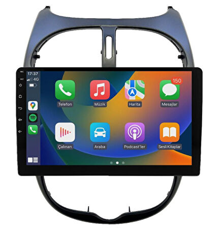 Peugeot 206 Android Multimedya Sistemi (2006-2011) for-x 6/128