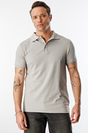  Erkek Çekmeyen Pamuklu Kumaş Regular Fit Standart Kesim Polo Yaka Tişört POLOYAKA-T-SHIRT1