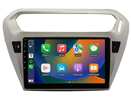 Peugeot 301 Android Multimedya Sistemi gri (2012-2024) for-x 2/32