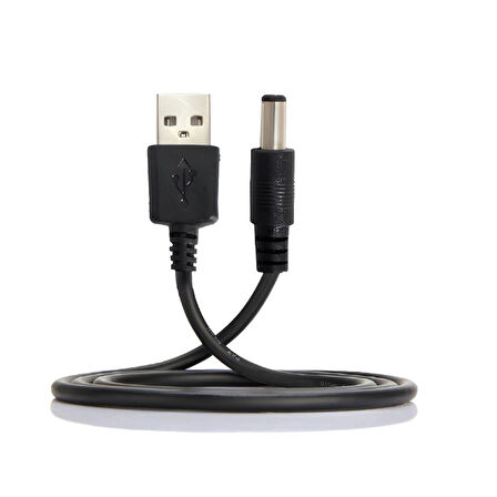 4870 Usb Erkek 5.5*2.5 mm Uç Jacklı Adaptör Kablosu 80 cm