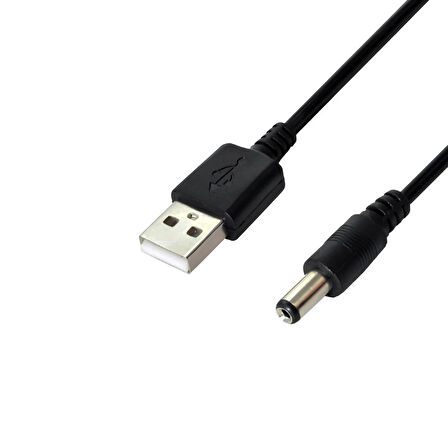 4870 Usb Erkek 5.5*2.5 mm Uç Jacklı Adaptör Kablosu 80 cm