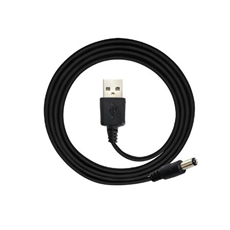 4870 Usb Erkek 5.5*2.5 mm Uç Jacklı Adaptör Kablosu 80 cm