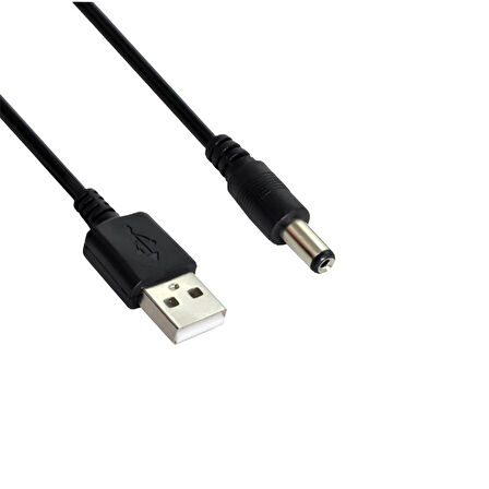 4870 Usb Erkek 5.5*2.5 mm Uç Jacklı Adaptör Kablosu 80 cm